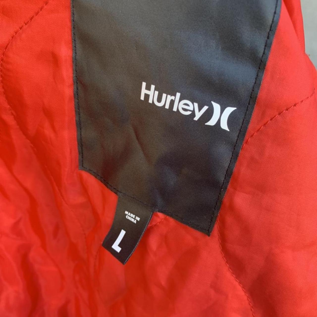 Large Vintage/Thrifted 2000s Red Hurley Windbreaker... - Depop