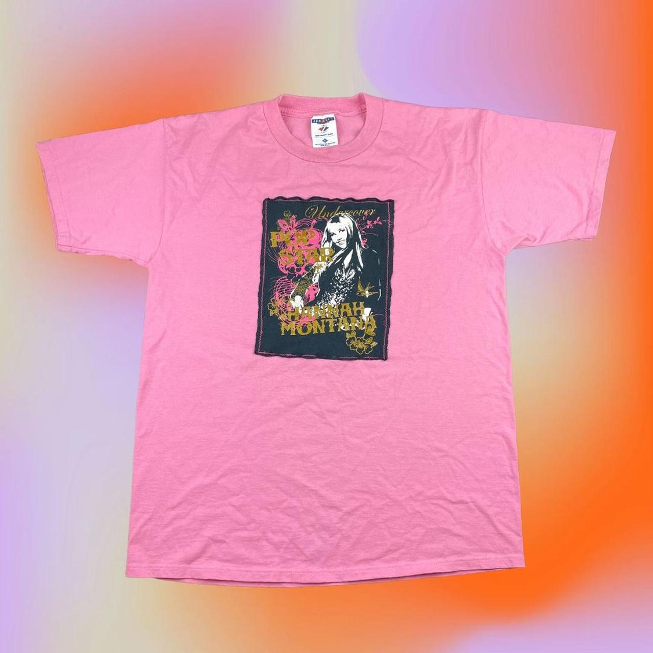 Vintage Upcycled Hannah Montana Pink T Shirt *i - Depop