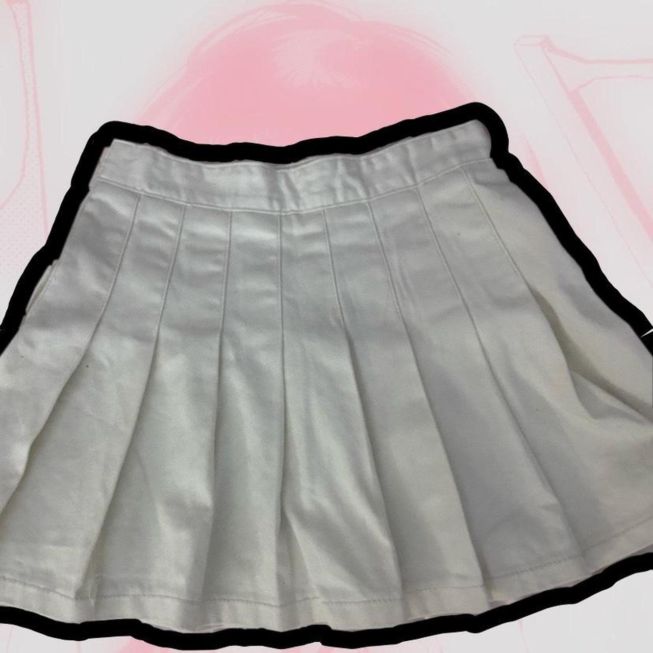 Brandy Melville Women's White Skirt Depop