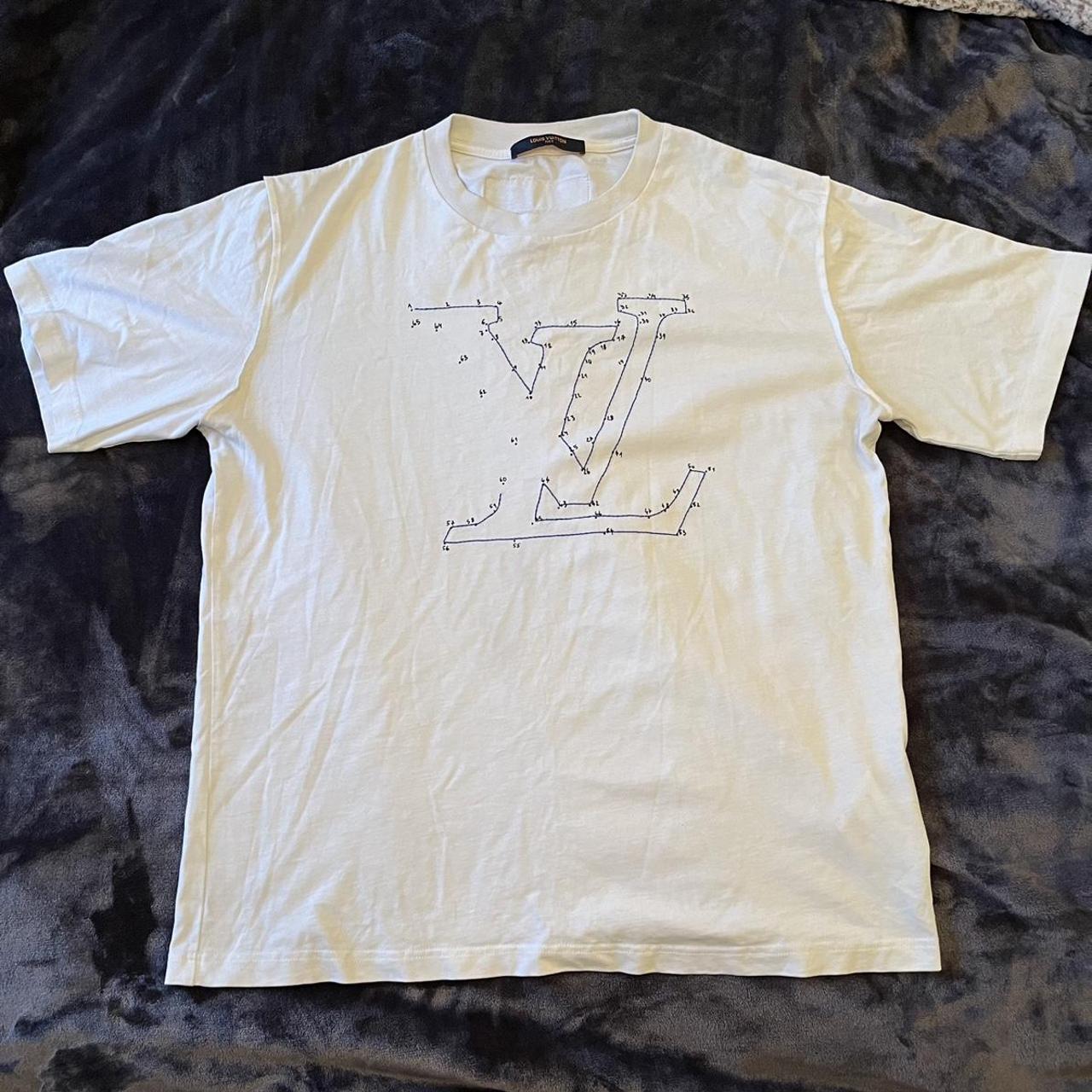 LV STITCH PRINT AND EMBROIDERED T-SHIRT