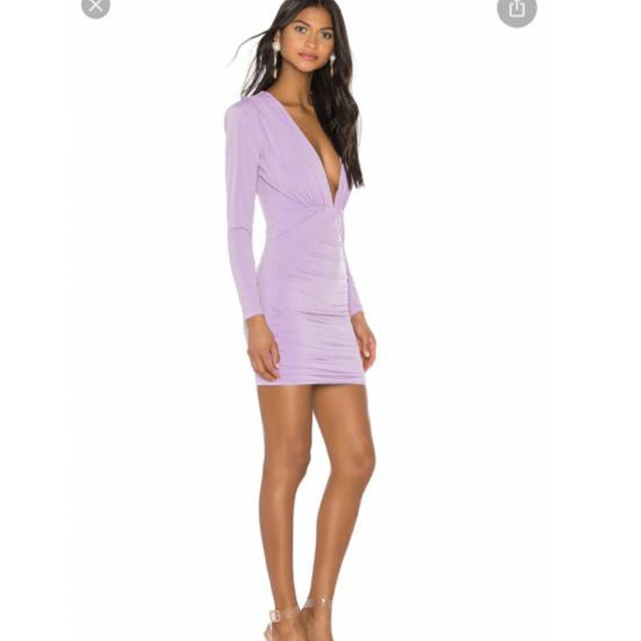 purple long sleeve mini dress