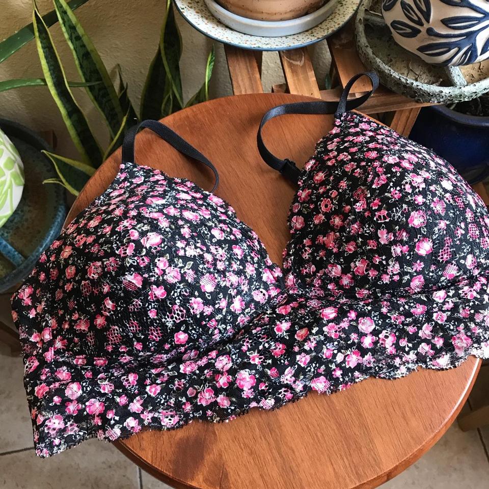 Victoria's Secret burgundy purple wireless bra size - Depop