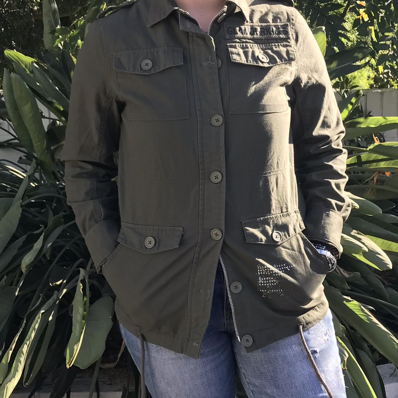 Hot Topic Women's Green and Khaki Jacket Depop