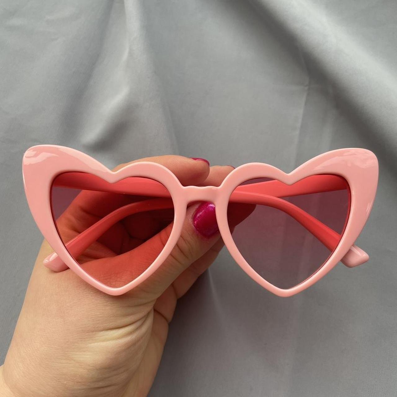 Brand New Pink Heart Shape Sunglasses They Are Depop