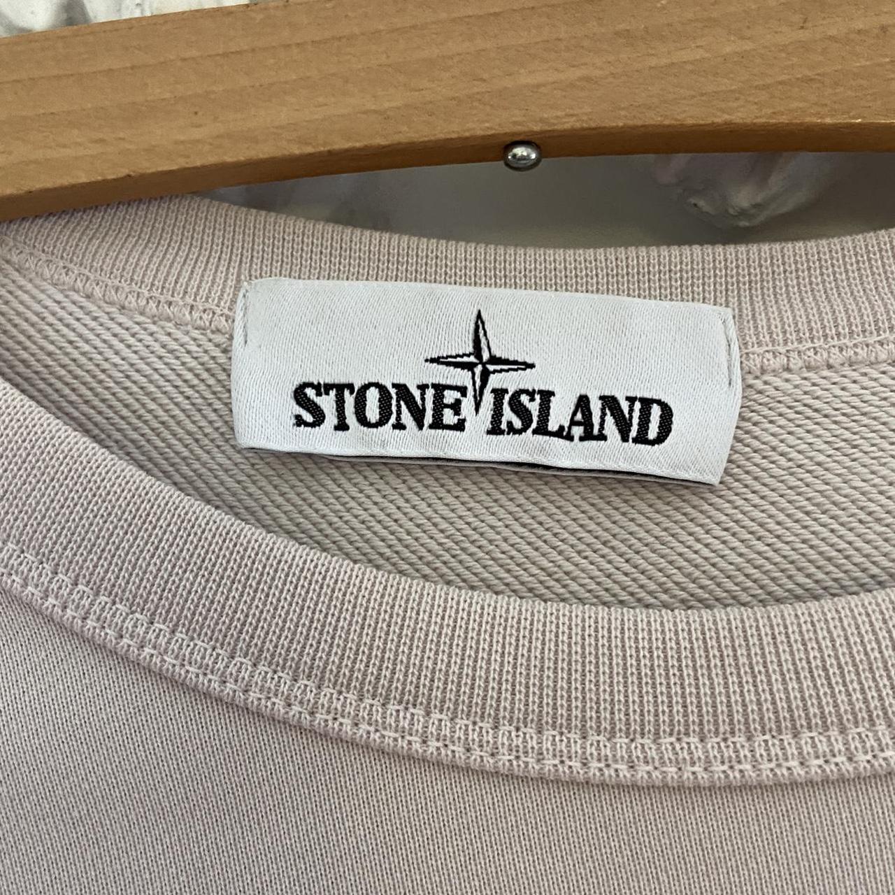 Stone Island Men's White Jumper | Depop