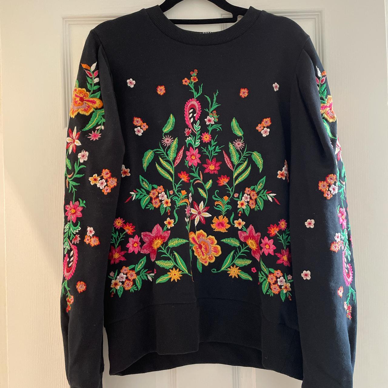 zara floral jumper