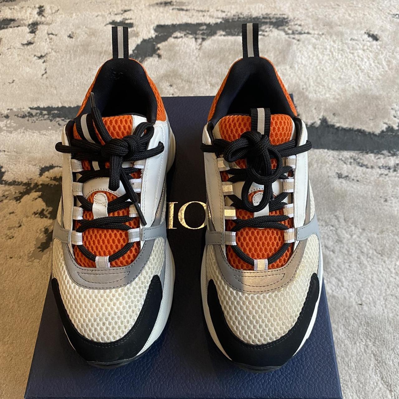 Dior B22 Sneaker in orange technical Mesh And White... - Depop