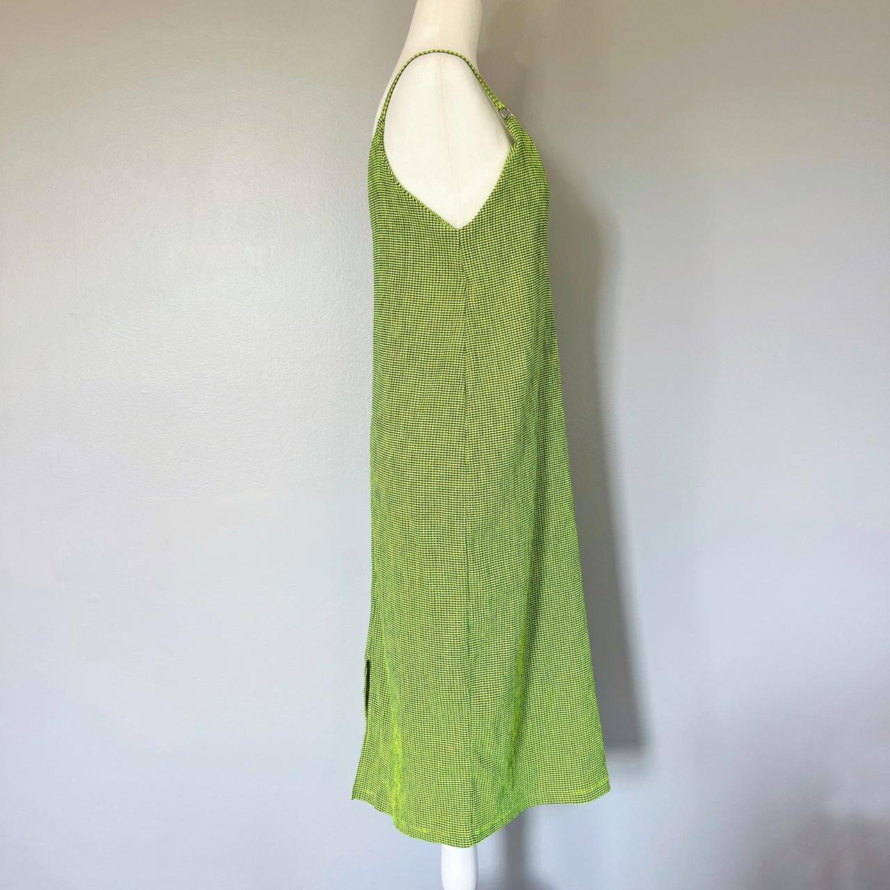 zara-women-s-green-and-black-dress-depop