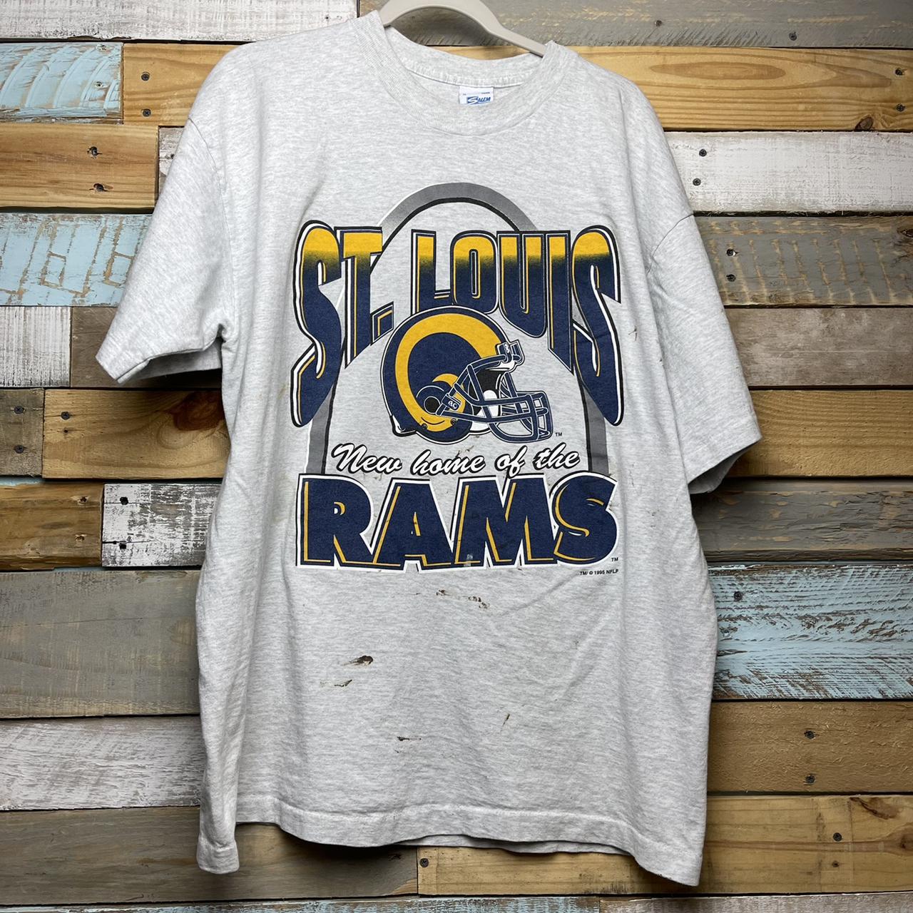 Vintage 90's St. Louis Rams Football Hoodie Size - Depop