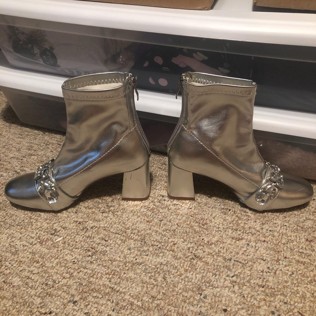 boohoo silver boots