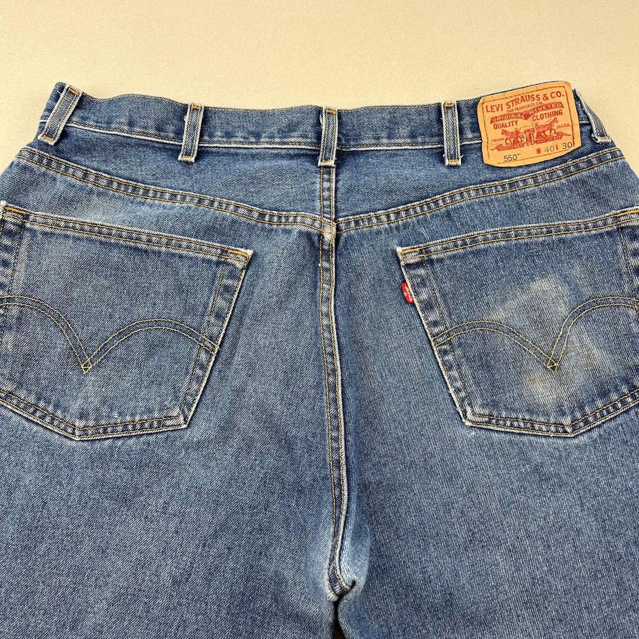 Vintage 2004 Levis 550 Relaxed Fit Blue Denim Jeans... - Depop