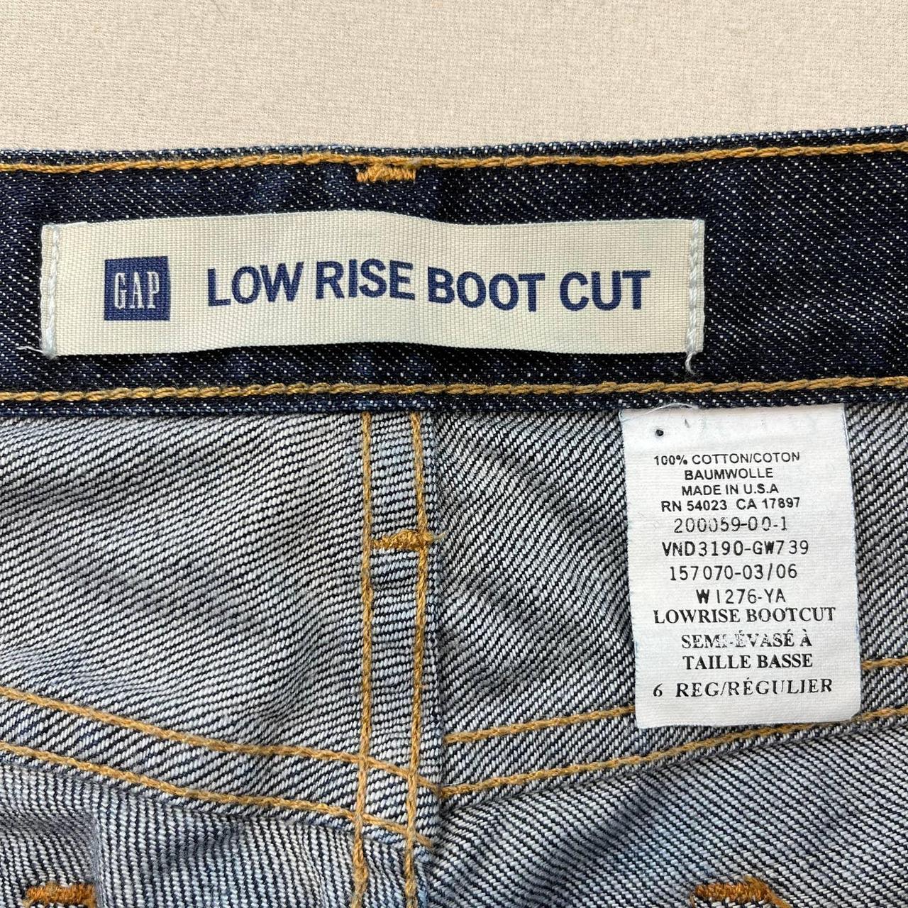 Vintage 2006 GAP Low Rise Boot Cut Blue Denim Jeans... - Depop
