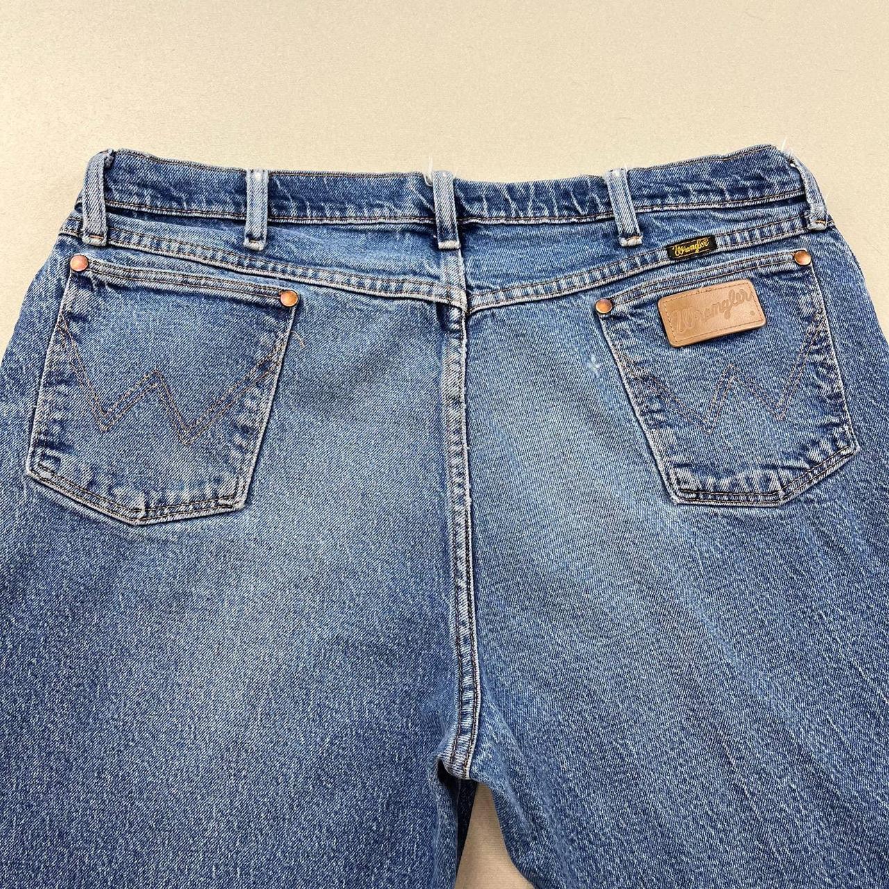 Vintage Wrangler Cowboy Blue Denim Jeans Mens 40x32... - Depop