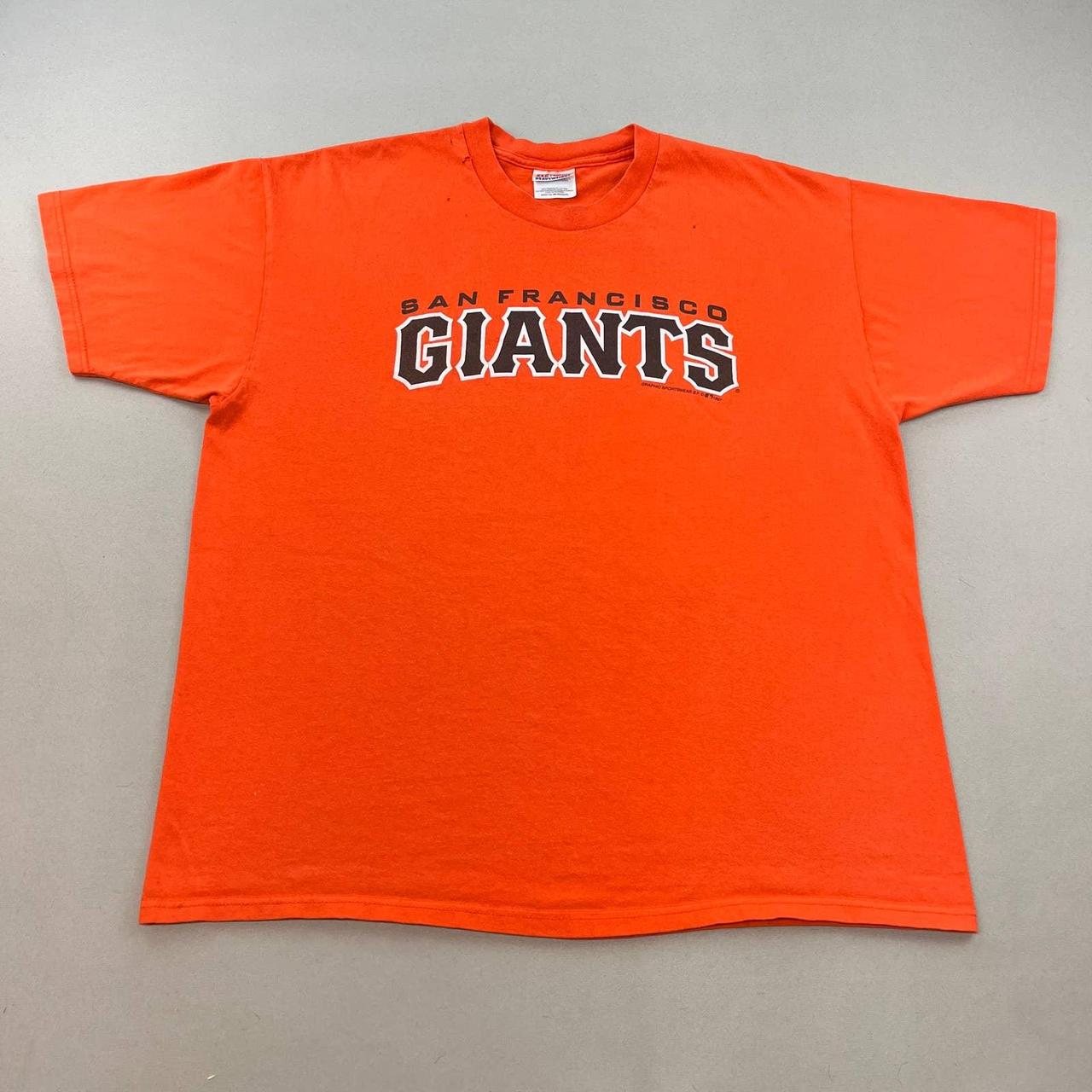 Orange Nike Giants baseball tee Model is a Large - Depop