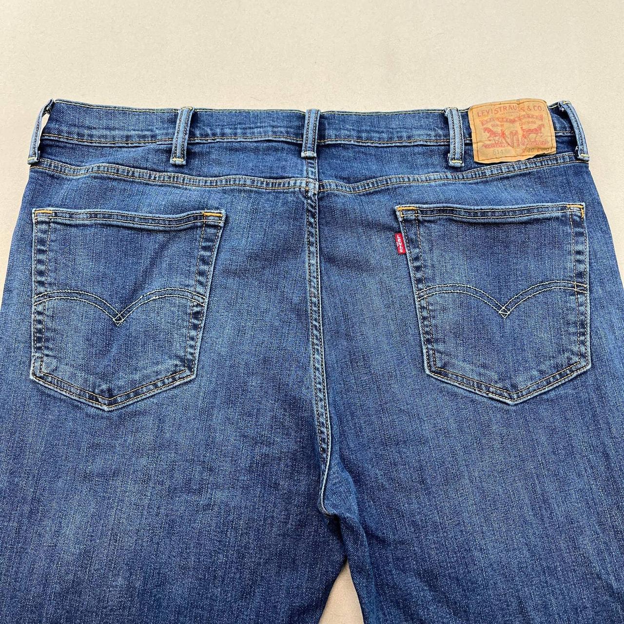 Levis 514 Straight Fit Blue Denim Jeans Mens 40x30... - Depop
