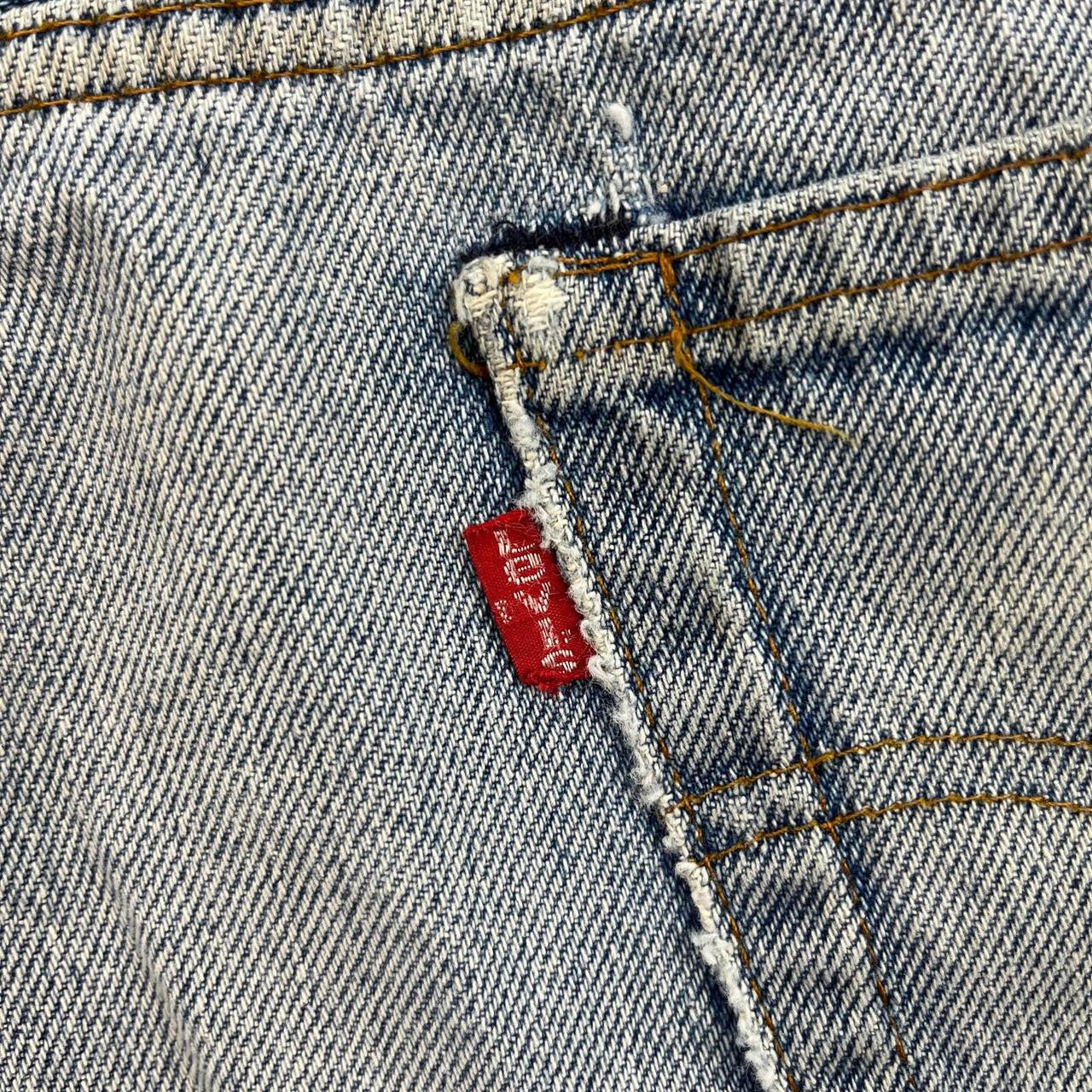 Vintage 1976 Levis 517 Bootcut Blue Denim Jeans Mens... - Depop