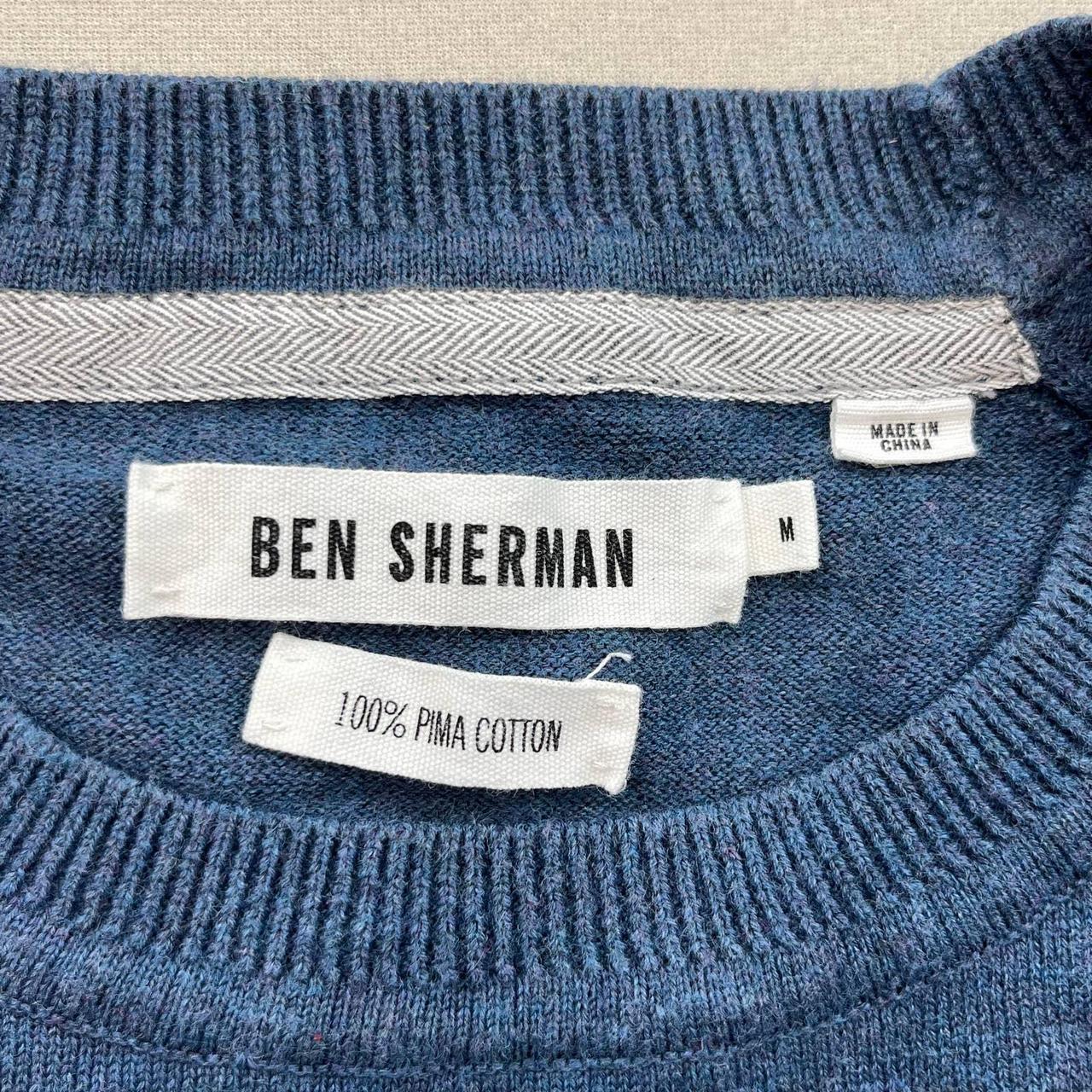 Ben Sherman Pocket Sweater Adult Small Blue Knit... - Depop