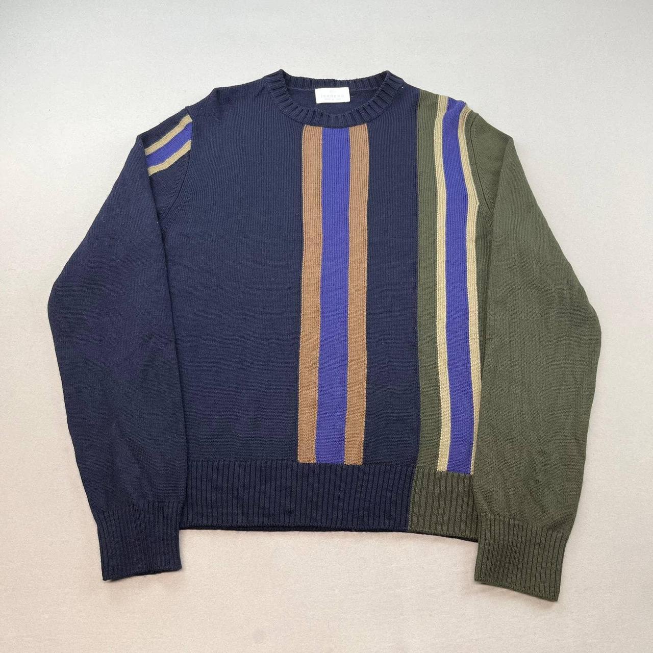 Vintage Iceberg Sweater Adult Medium Striped Green... - Depop