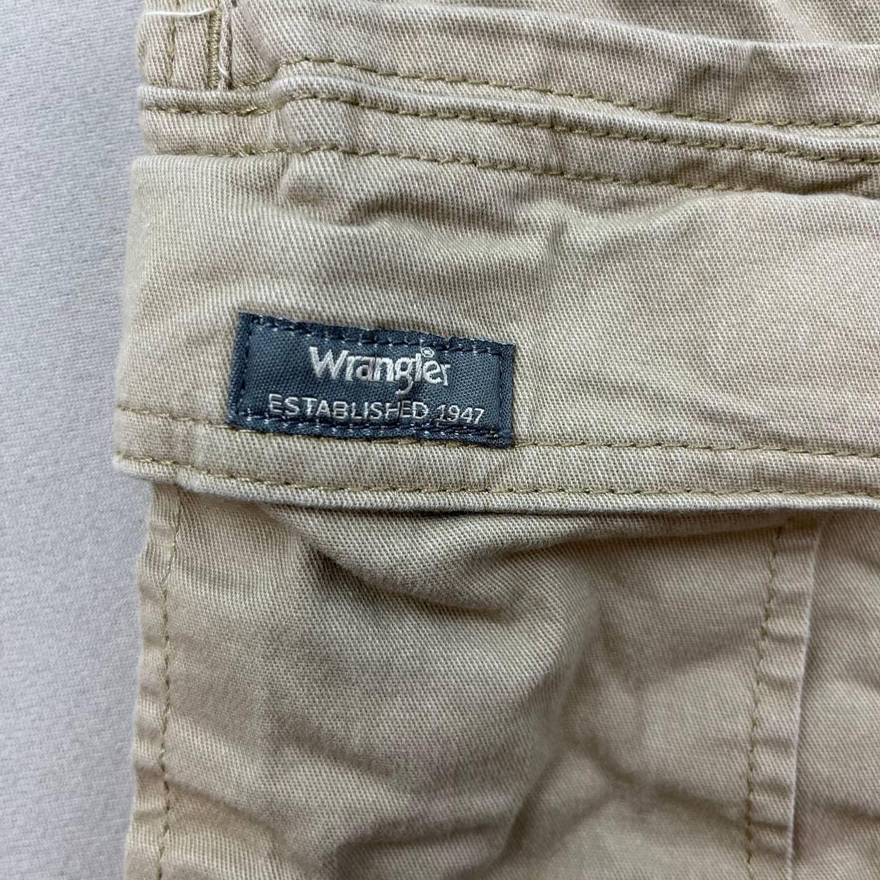 Wrangler Cargo Shorts Mens 36 Khaki Tan Relaxed Fit Depop