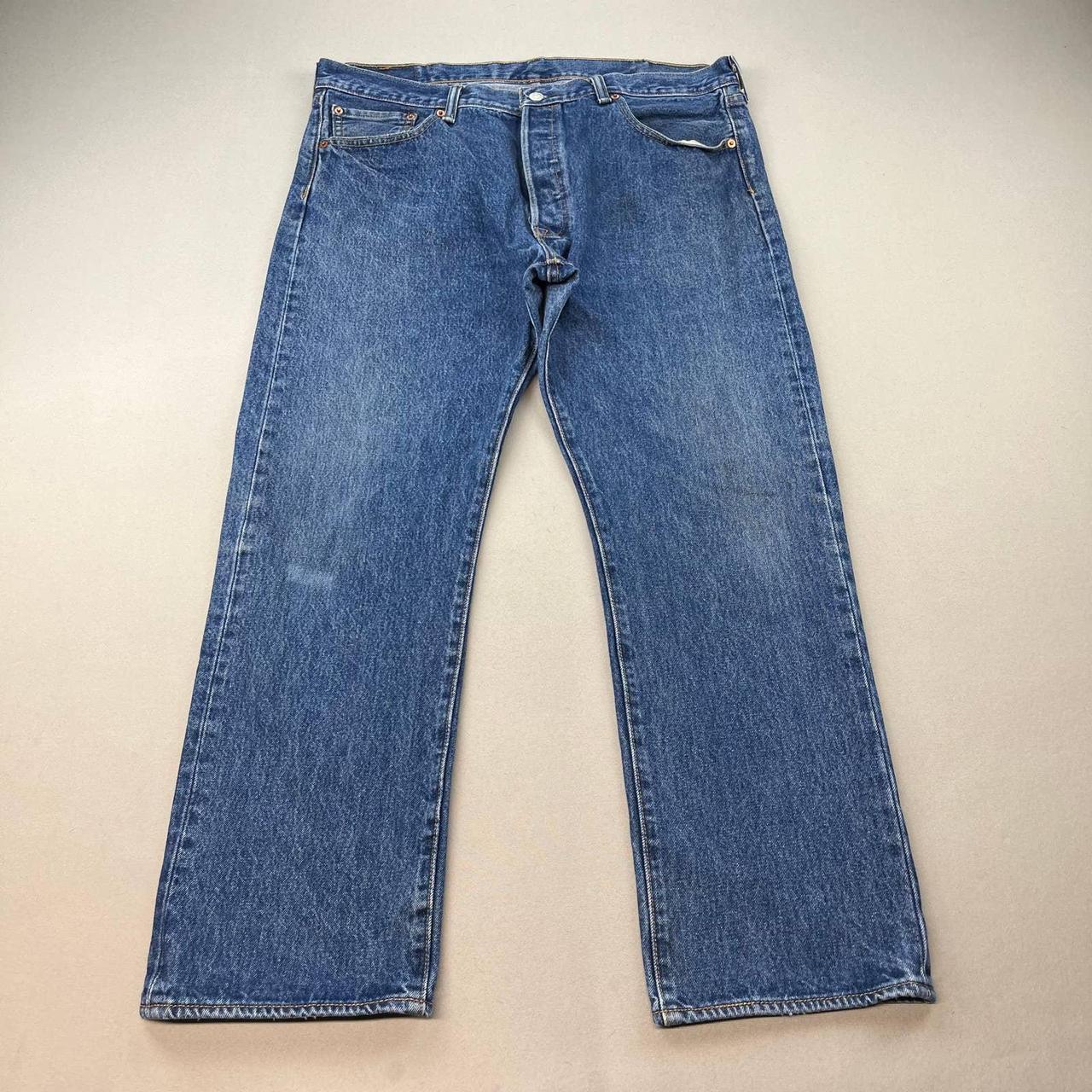 Levis 501 Jeans Mens 38x29 Blue Denim Original Fit... - Depop