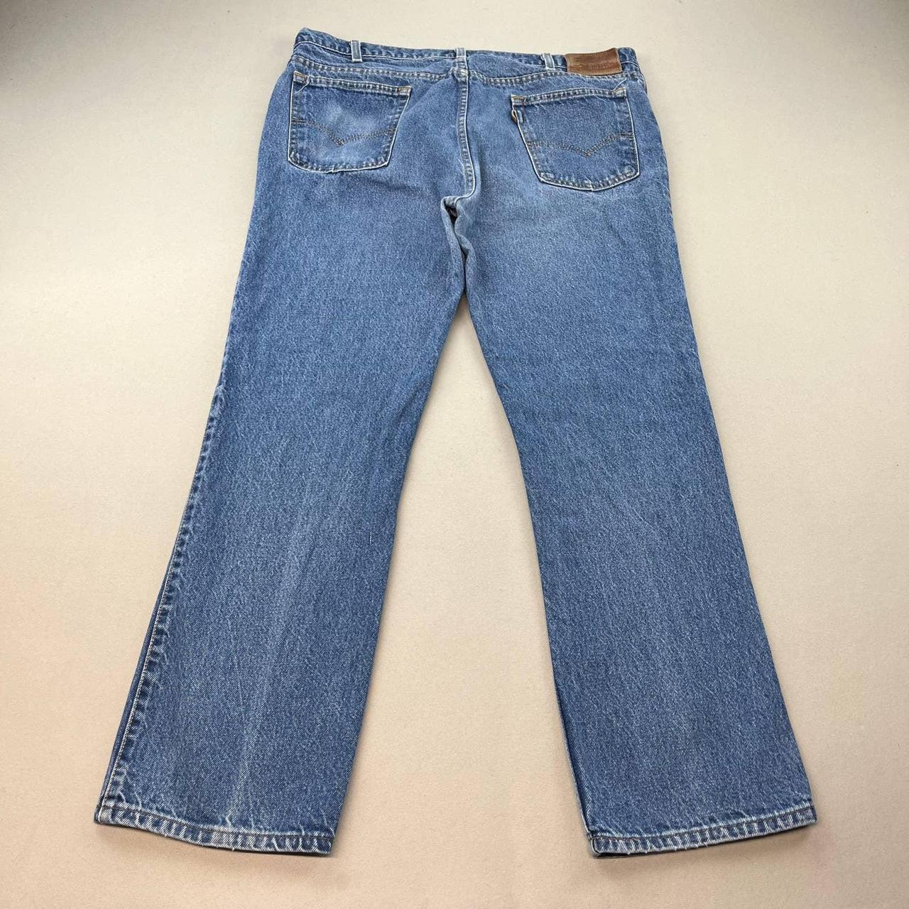 Vintage Levis Two Horse Jeans Mens 40x30 Blue Denim... - Depop