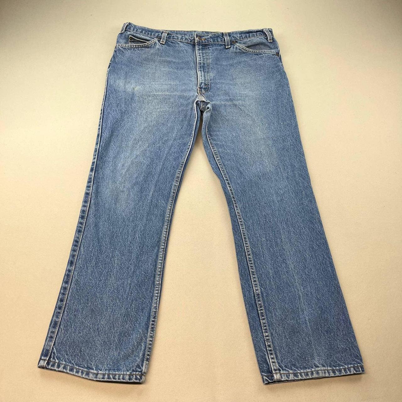 Vintage Levis Two Horse Jeans Mens 40x30 Blue Denim... - Depop