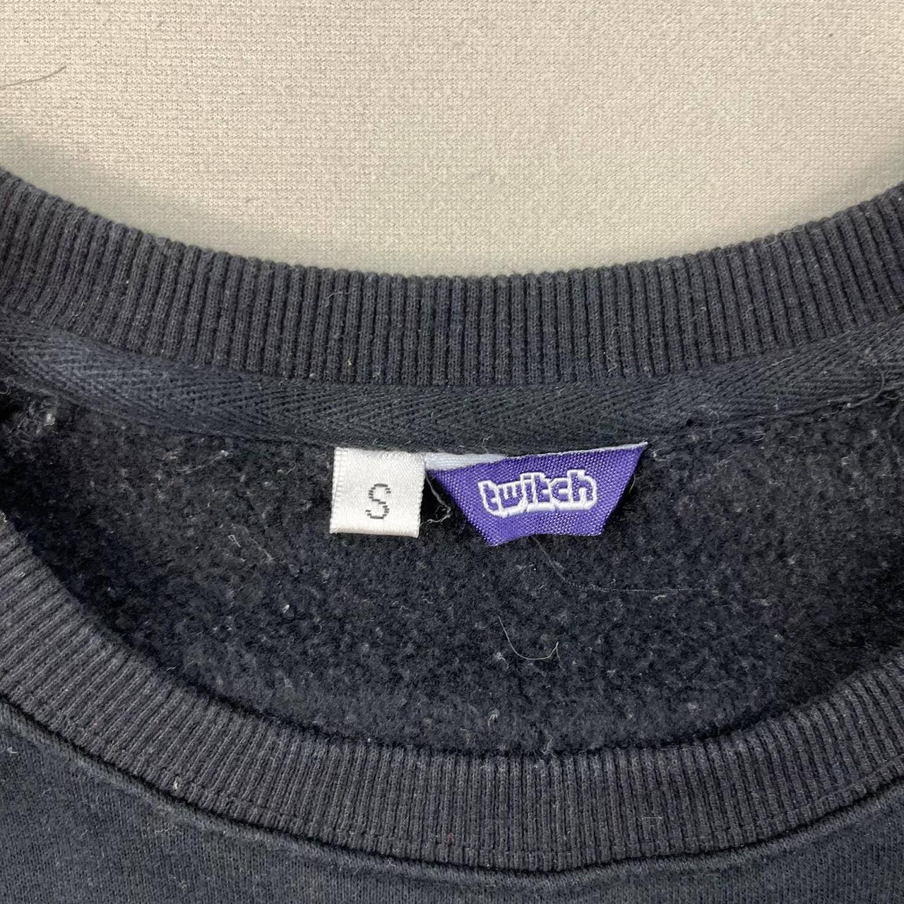 Twitch Sweatshirt Adult Small Black Crewneck Video... - Depop