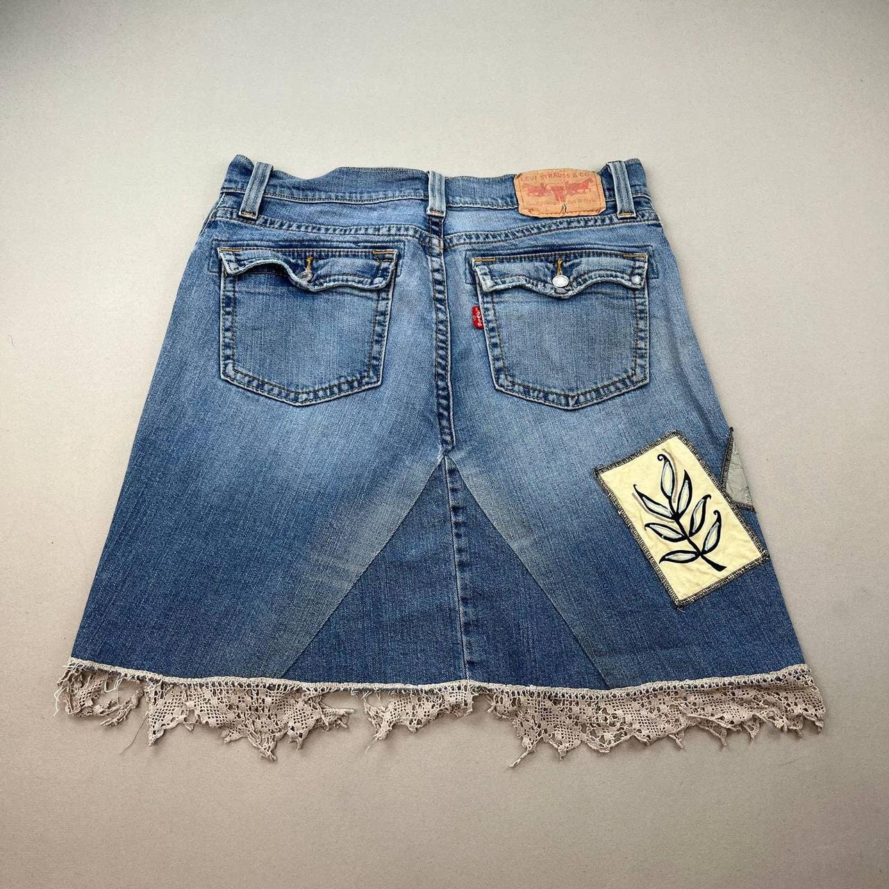 Levis 504 Denim Skirt Womens 13M Junior 34