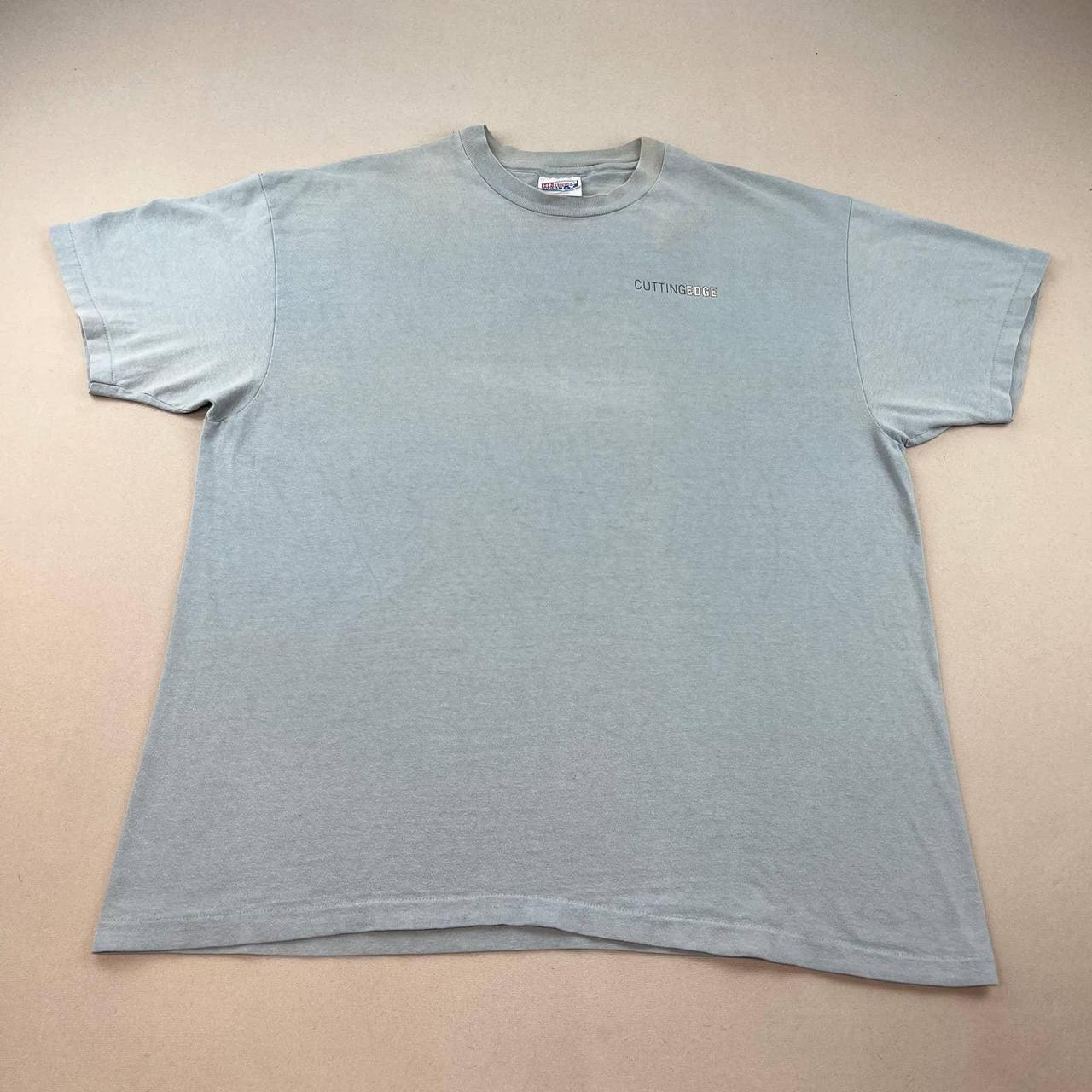 Hanes Men's Grey and White T-shirt | Depop