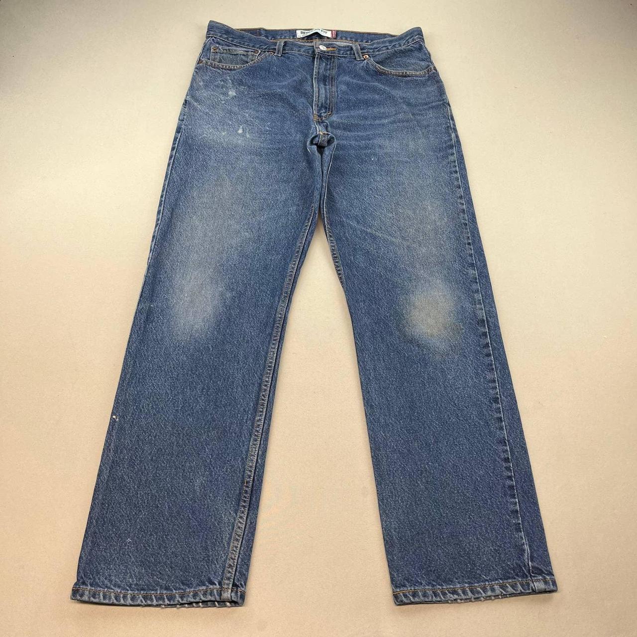 Levis 505 Jeans Mens 36x32 Blue Denim Regular Fit... - Depop