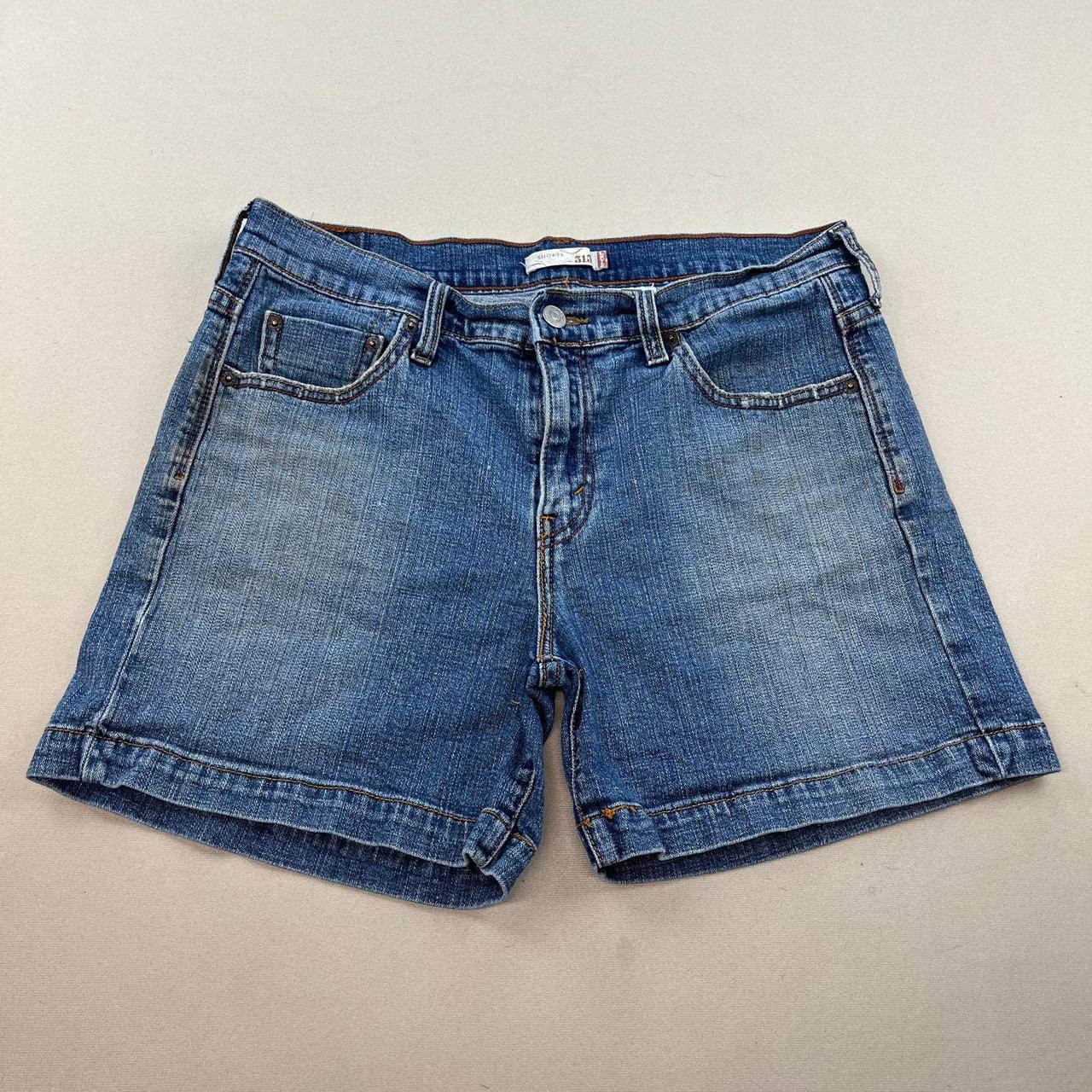 Levis 515 Bermuda Jean Shorts Womens 10 Blue Denim... - Depop