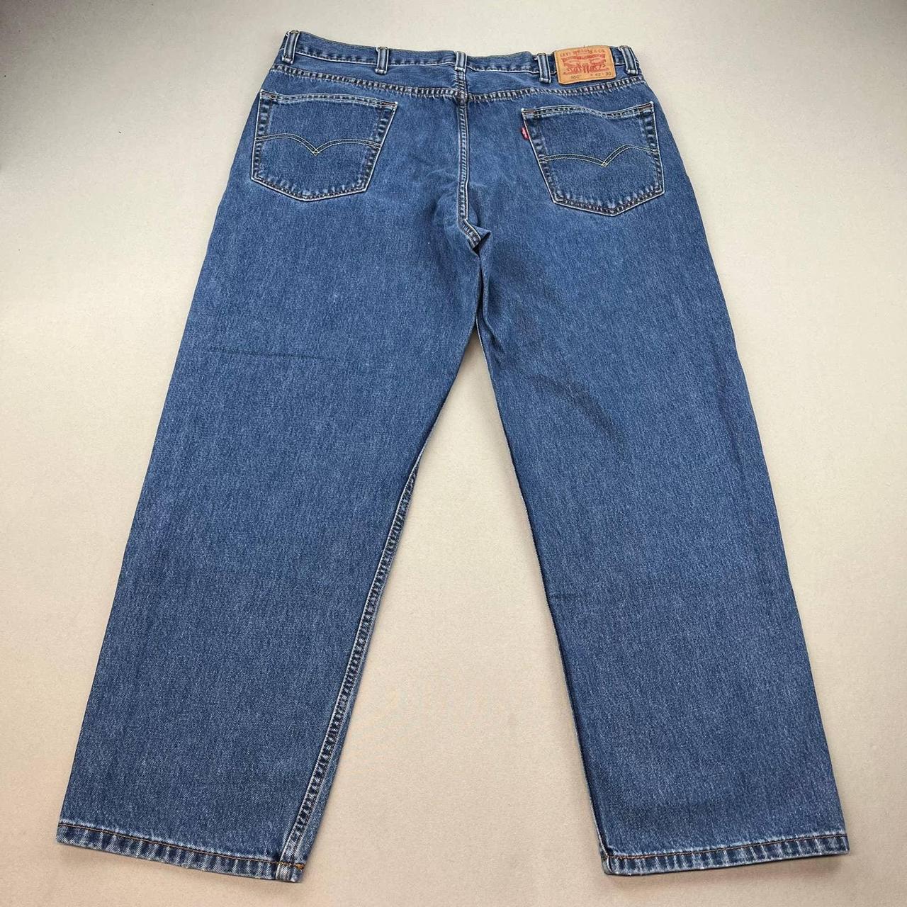 Levis 550 Jeans Mens 42x30 Blue Denim Relaxed Fit... - Depop