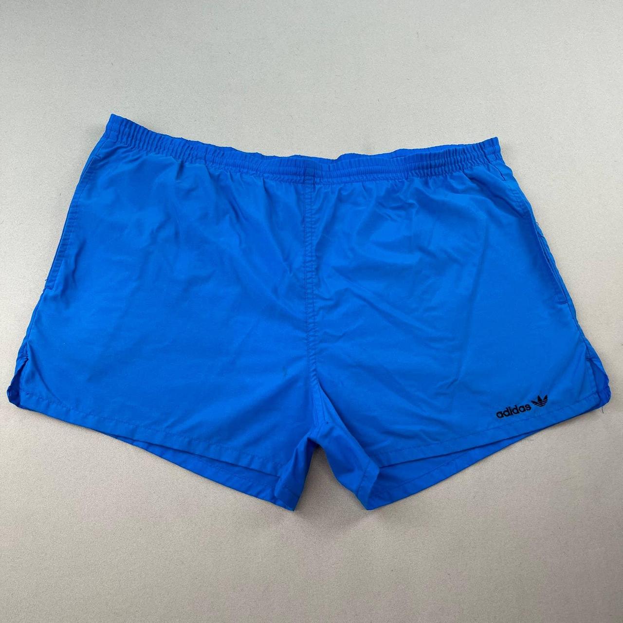 Vintage Adidas Running Shorts Mens Large Blue... - Depop