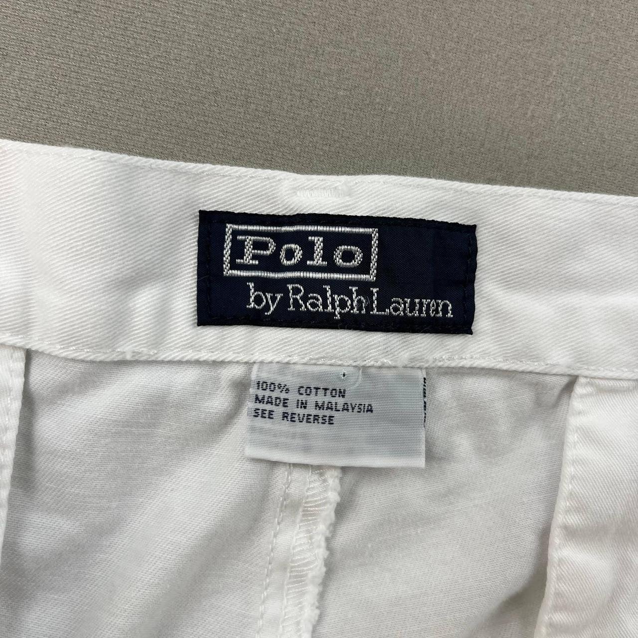 Vintage Polo Ralph Lauren Shorts Mens 34 White Chino... - Depop