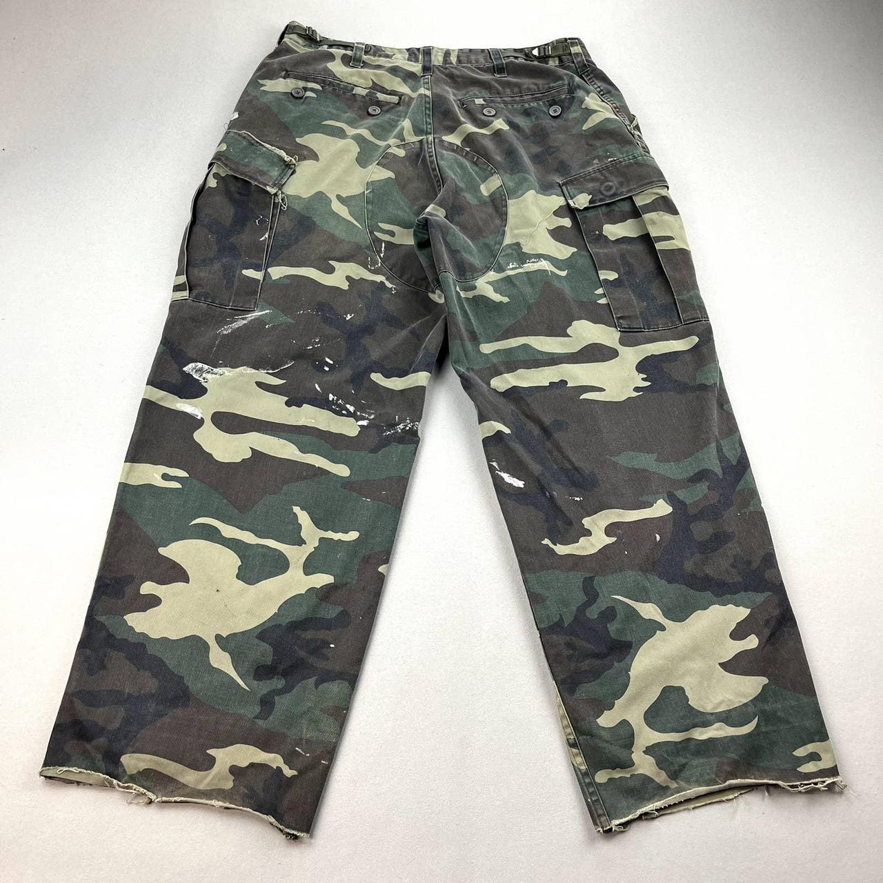 Camo Cargo Pants Mens 3XL 38 Green Brown Straight... - Depop