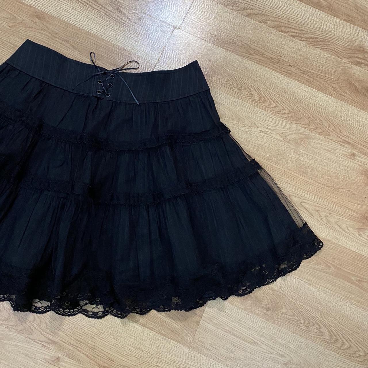 Striped Lip Service Skirt 🖤 Sick Lolita style lip... - Depop