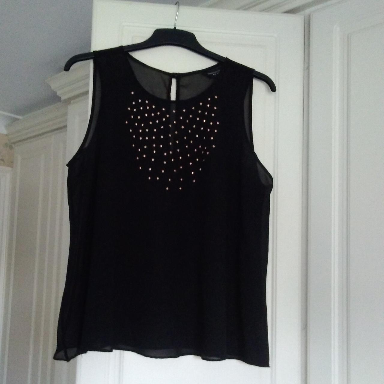 dorothy perkins black vest top