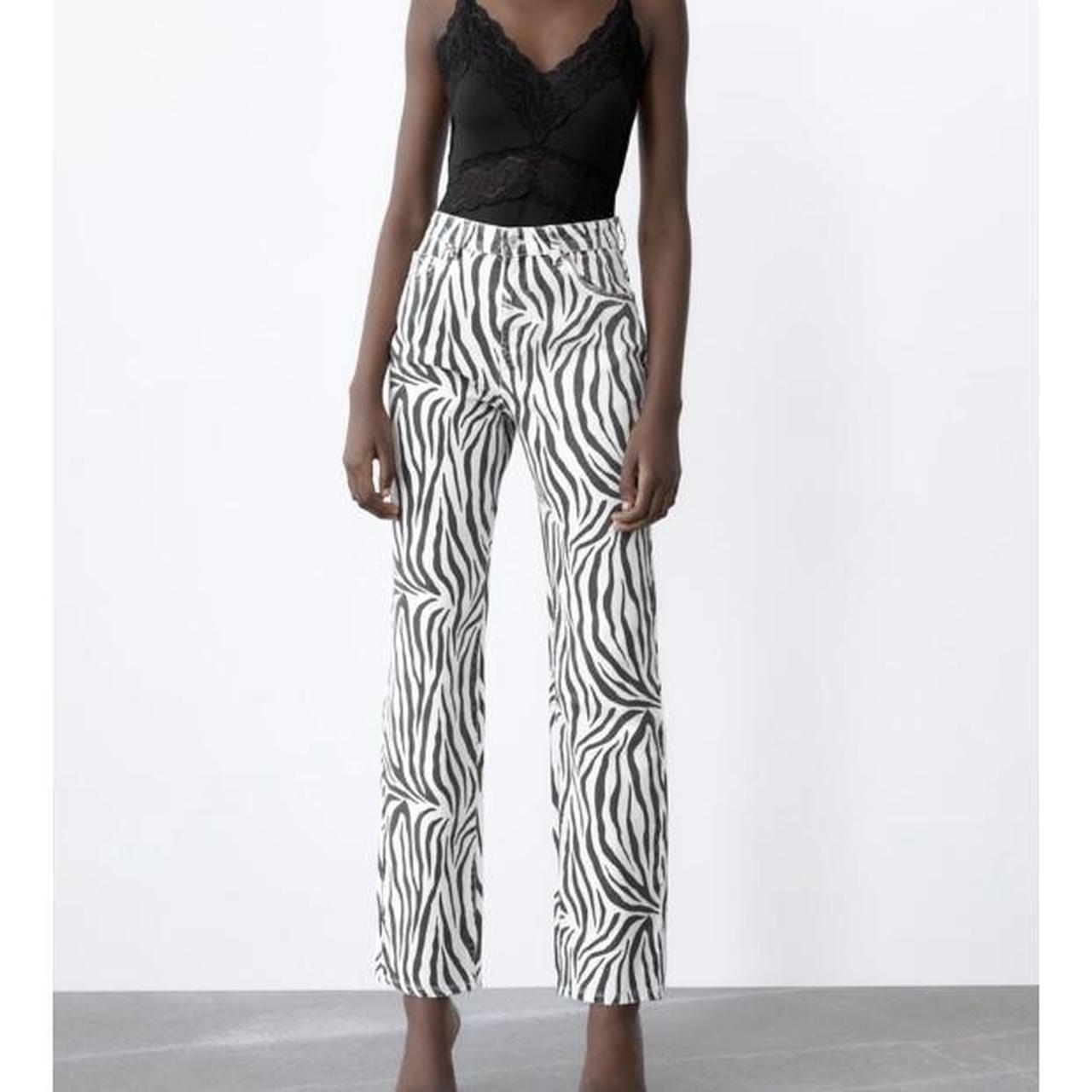 Zara Zebra print pant. Brand new. US size 4. #zara - Depop
