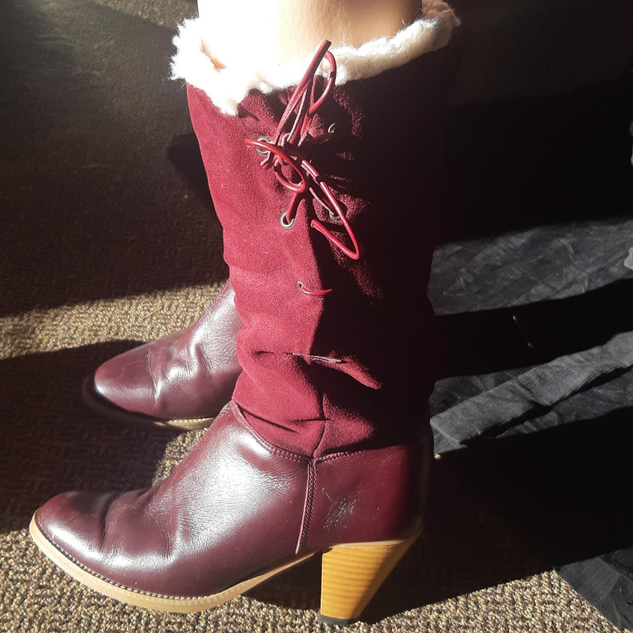 Amazing 70s boots! Made in Canada. Faux fur lined.... Depop