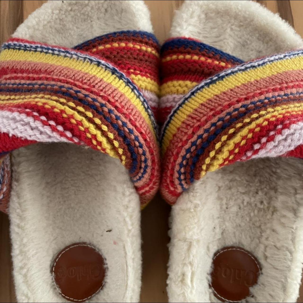 Chloe wavy knit slides. Size 37. Barely used, very... Depop