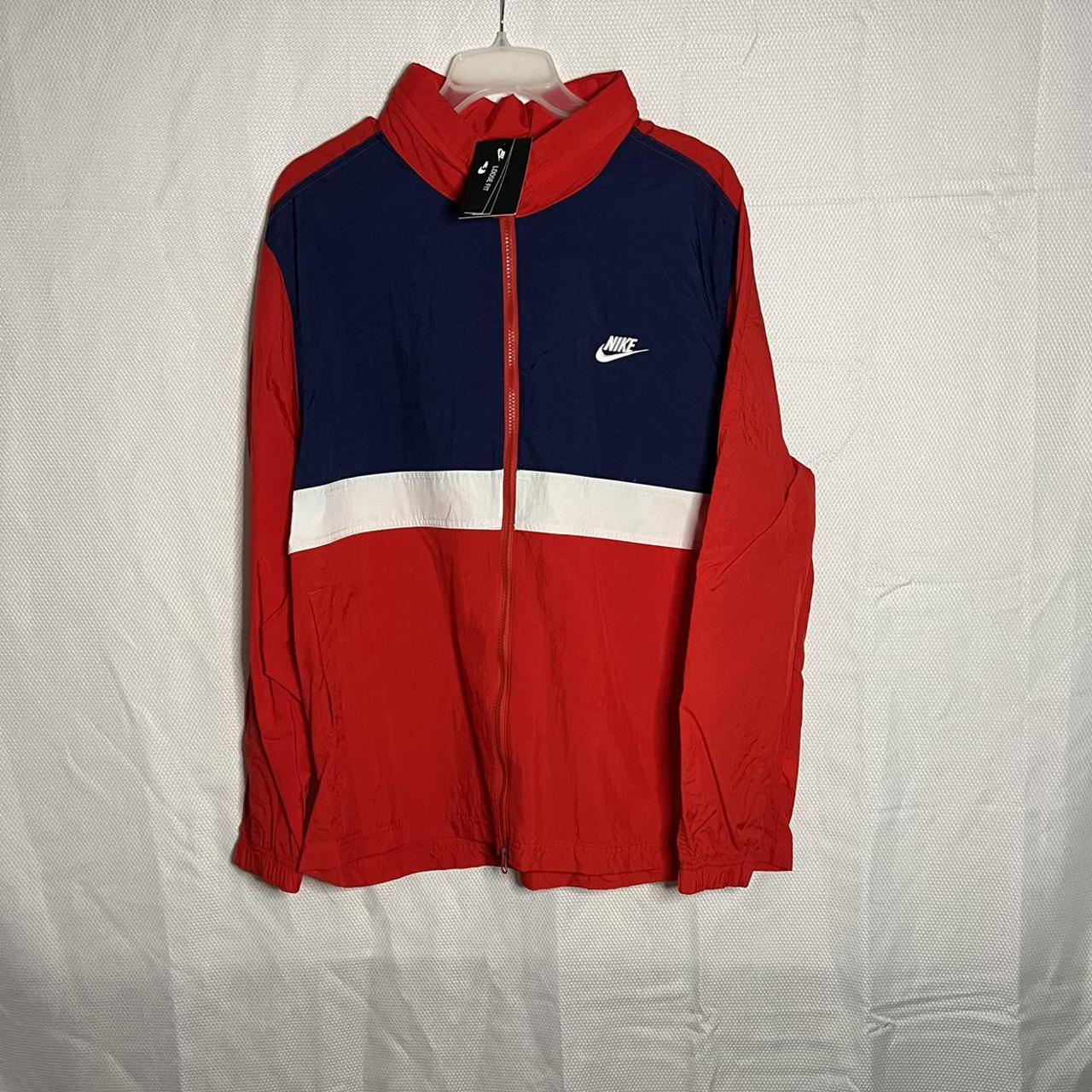 Nike Men's Red and Blue Jacket | Depop