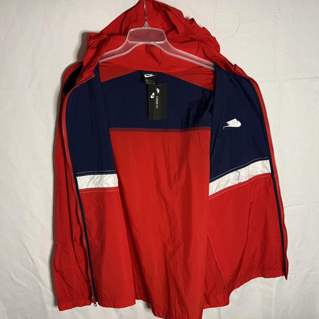 Nike Men's Red and Blue Jacket | Depop