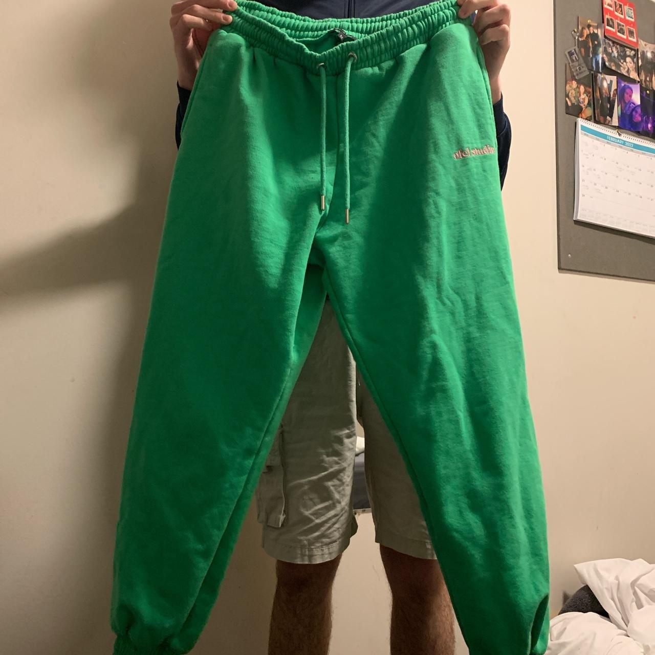 Green boohoo official/ofcl tracksuit joggers worn a... Depop