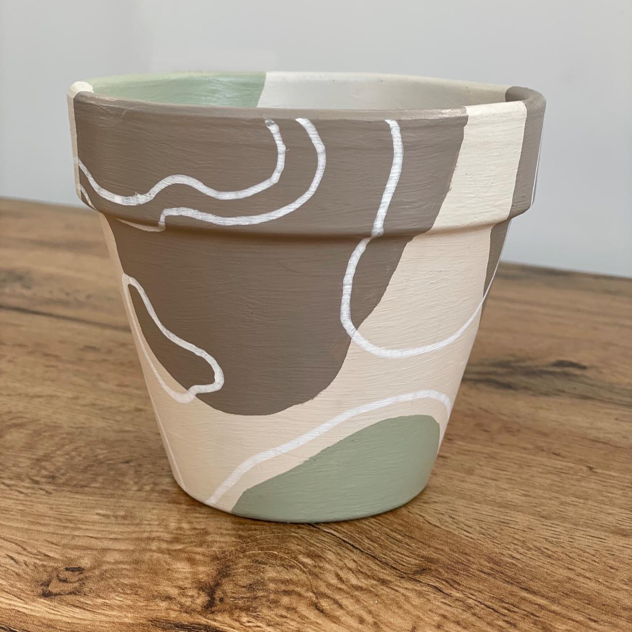 Handpainted terracotta plant pots to add that... Depop