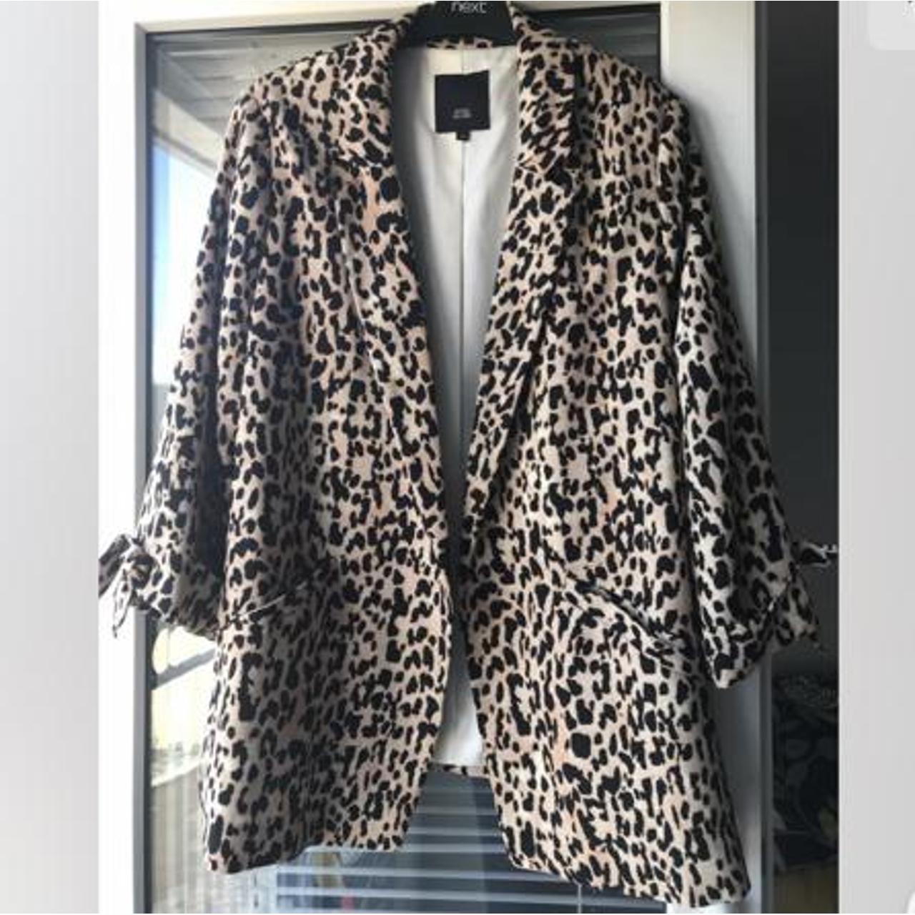 leopard print blazer size 18