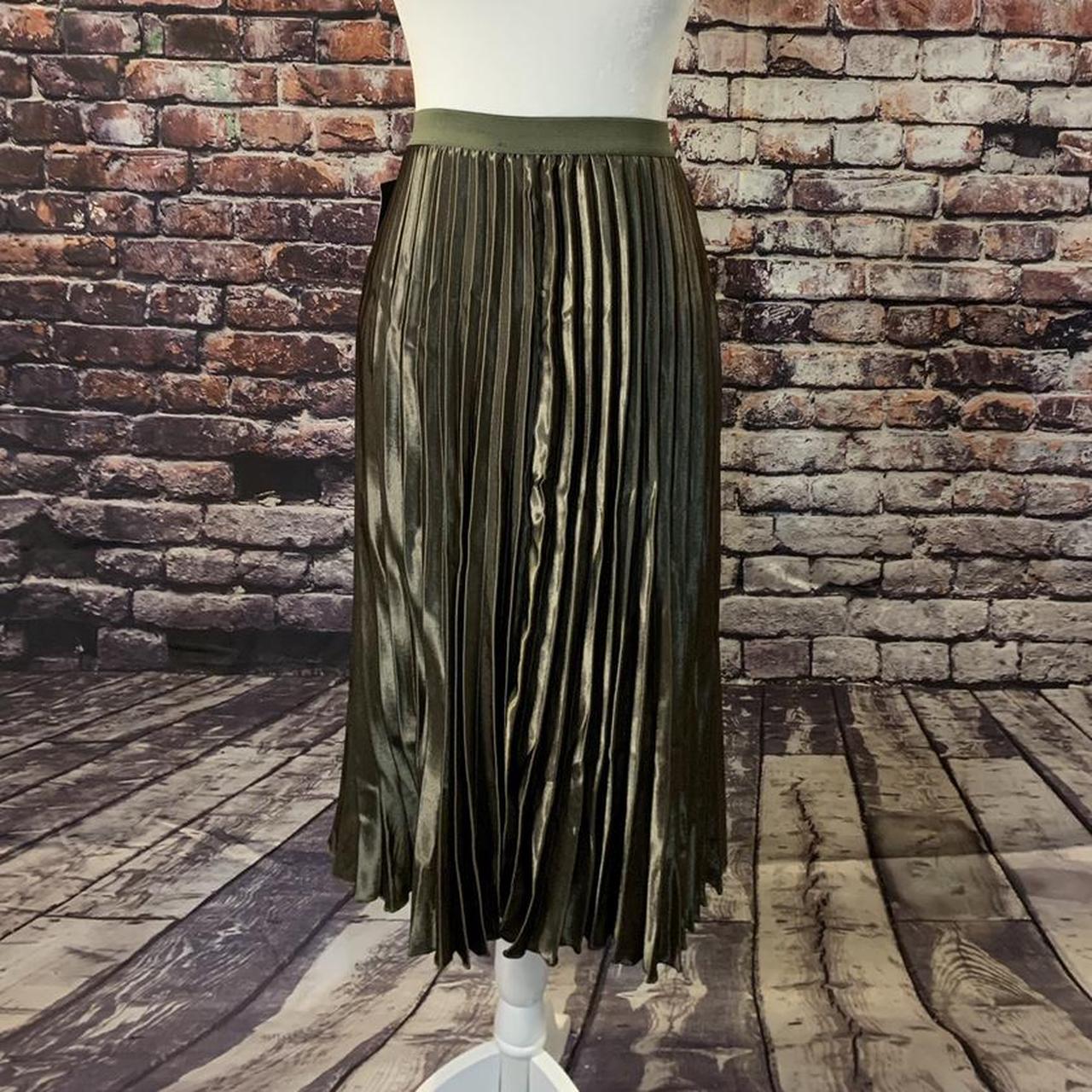 Primark Women's Green and Khaki Skirt Depop