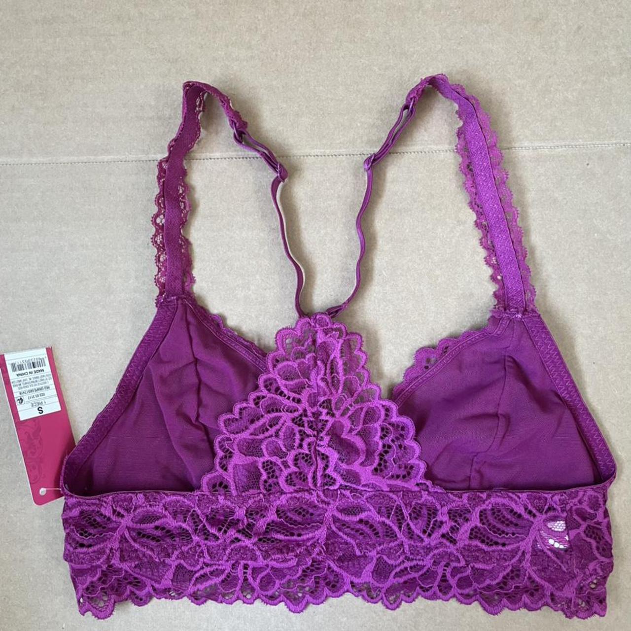 Dark Pink/ Purple Xhilaration Bralette Size... Depop