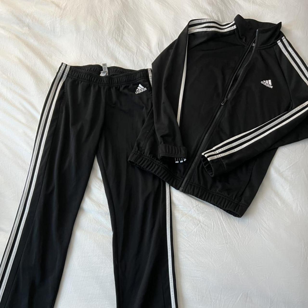 Adidas Women's Black and White Suit | Depop