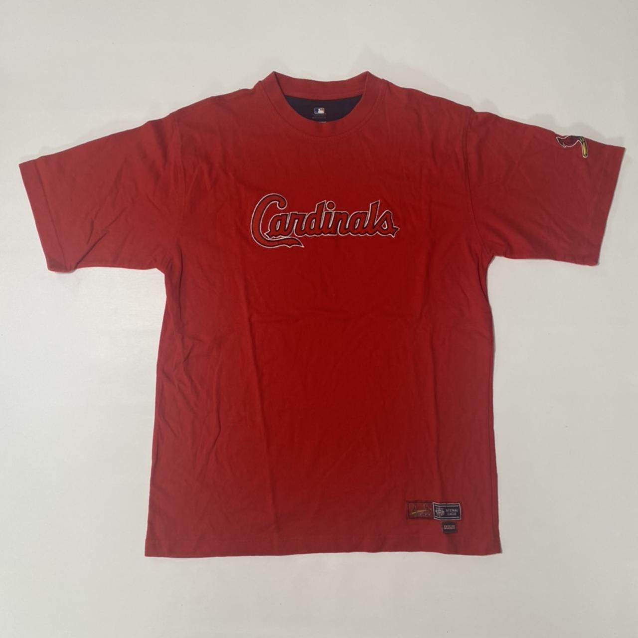 St. Louis Cardinals MBL Baseball T Shirt Grey Red - Depop