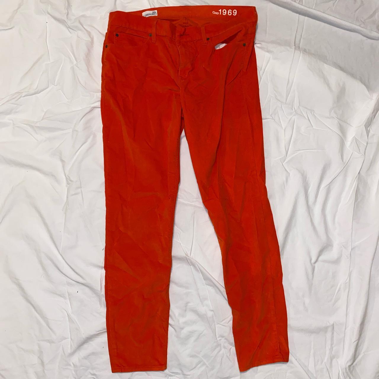 bright orange jeggings they are super comfy!! for... - Depop